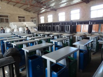 鋼制分類(lèi)垃圾桶組裝